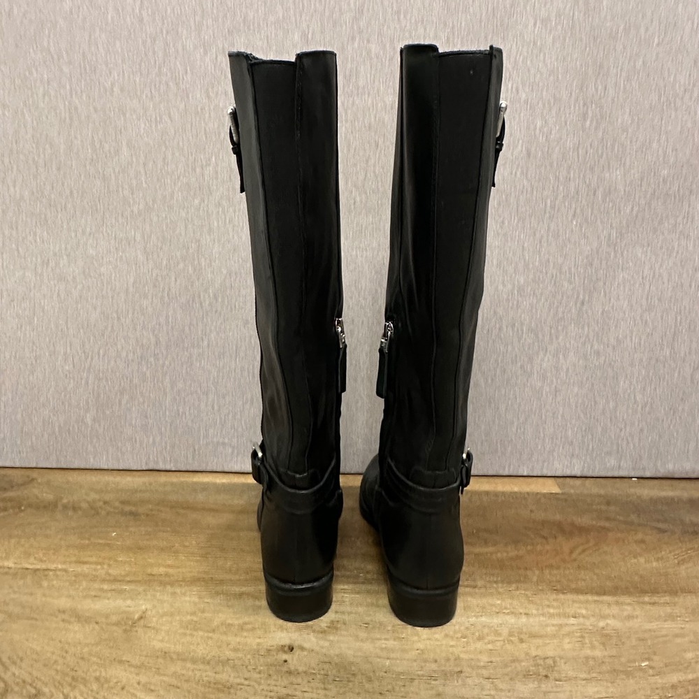 Sam Edelman Ponce Black Soft Leather Riding Boots Knee-High‎ Size 6.5 - Picture 11 of 13